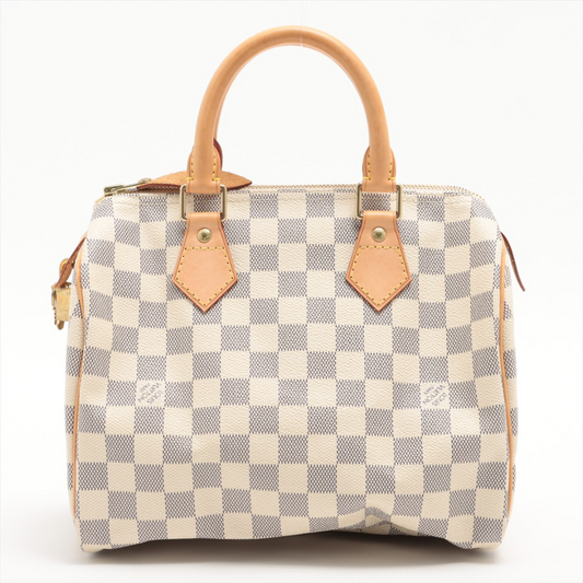 Louis Vuitton Speedy 25 Damiér Azure Handbag