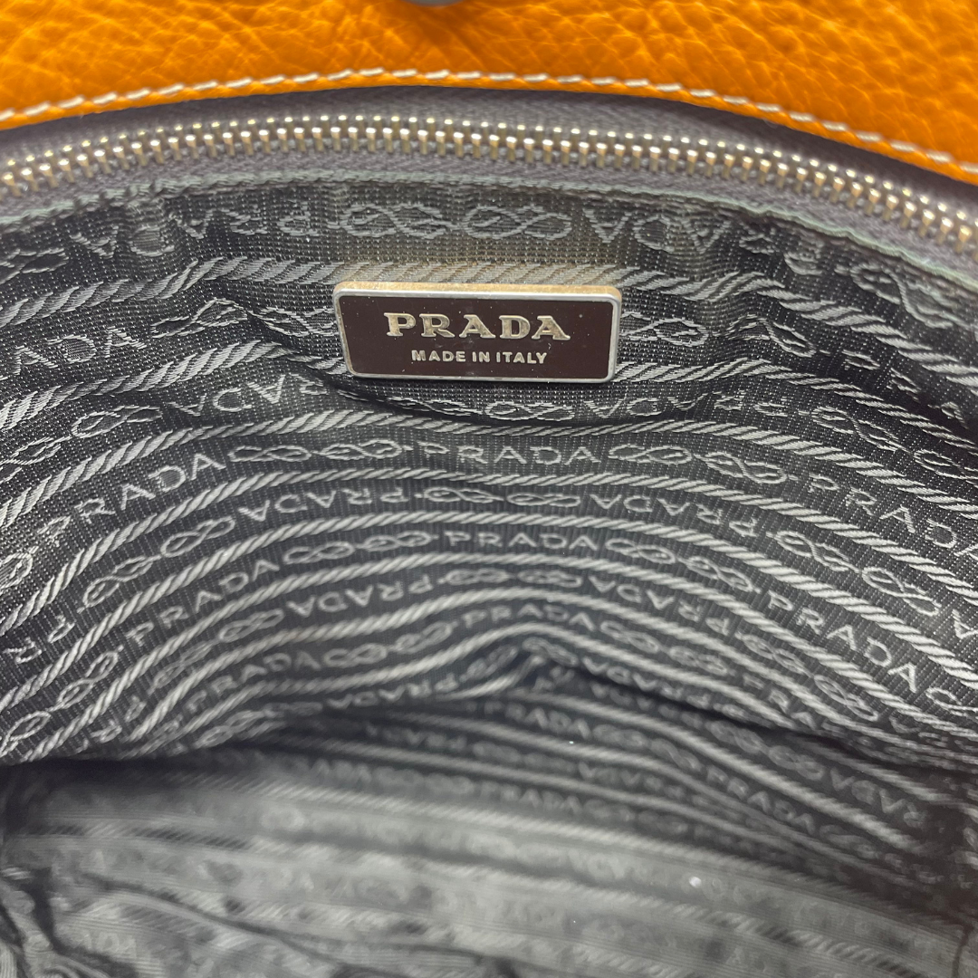 Prada Shoulder Bag Canvas and Leather