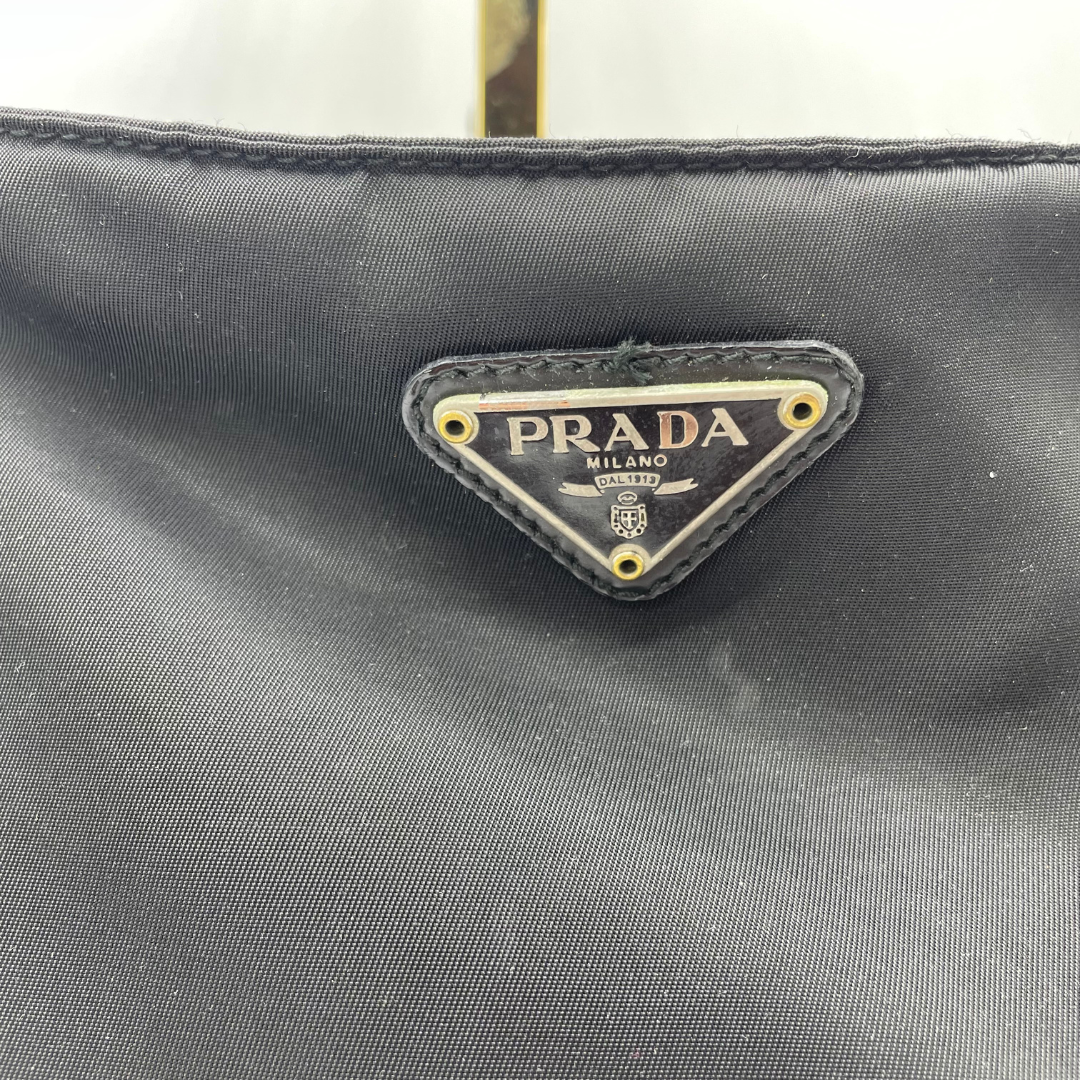 Prada Nylon Shoulder Bag Black