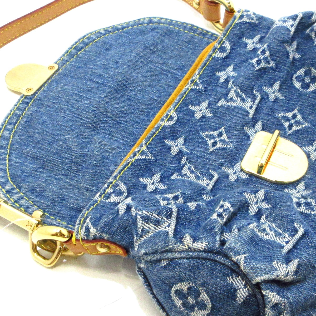 Louis Vuitton Pleaty Monogram Denim Handtasche 