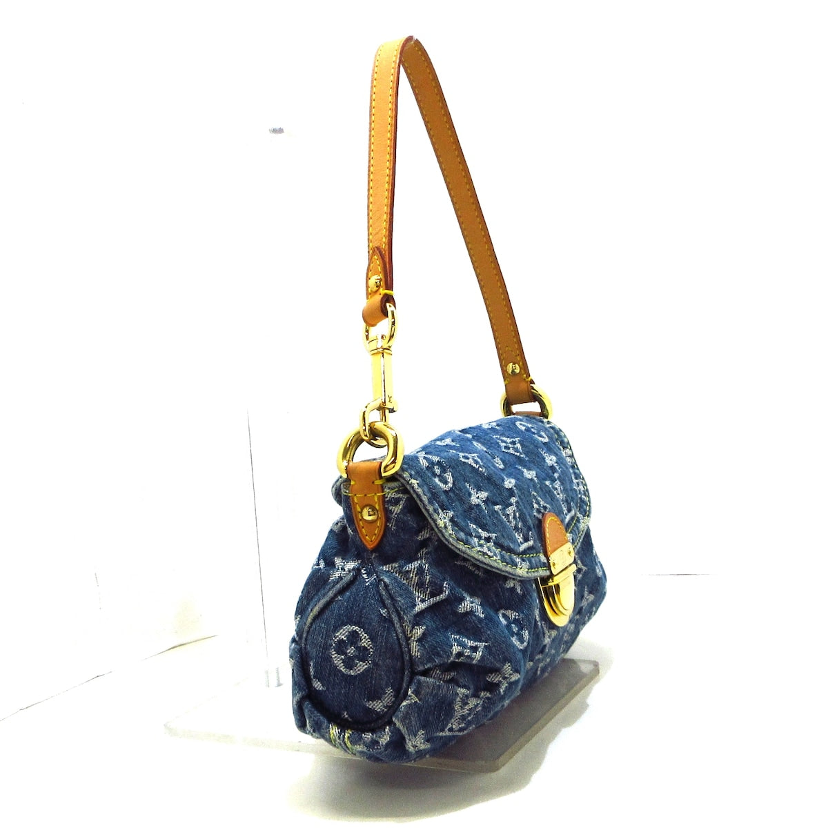 Louis Vuitton Pleaty Monogram Denim Handbag