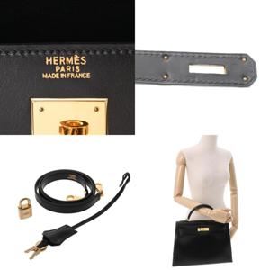 Hermes Kelly 32 Shoulder Bag Black