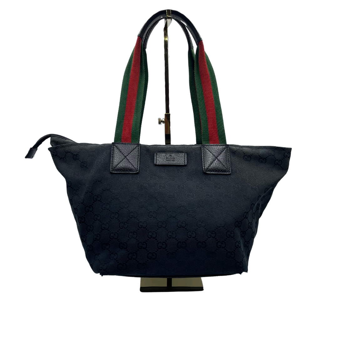 Gucci Shelly Canvas GG Supreme Black Handbag