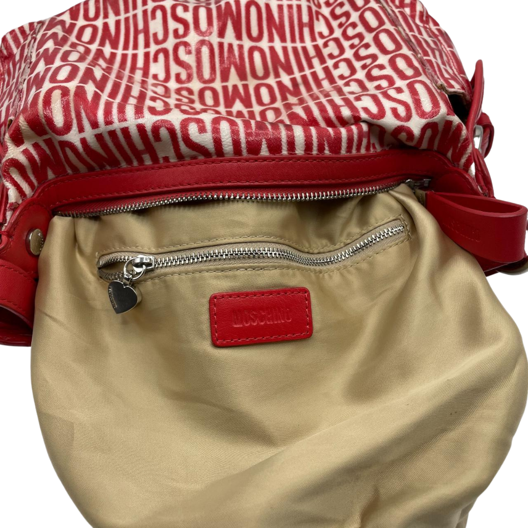 Moschino Red Hobo Shoulder Bag
